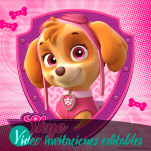 Video invitación de Skye Paw Patrol gratis