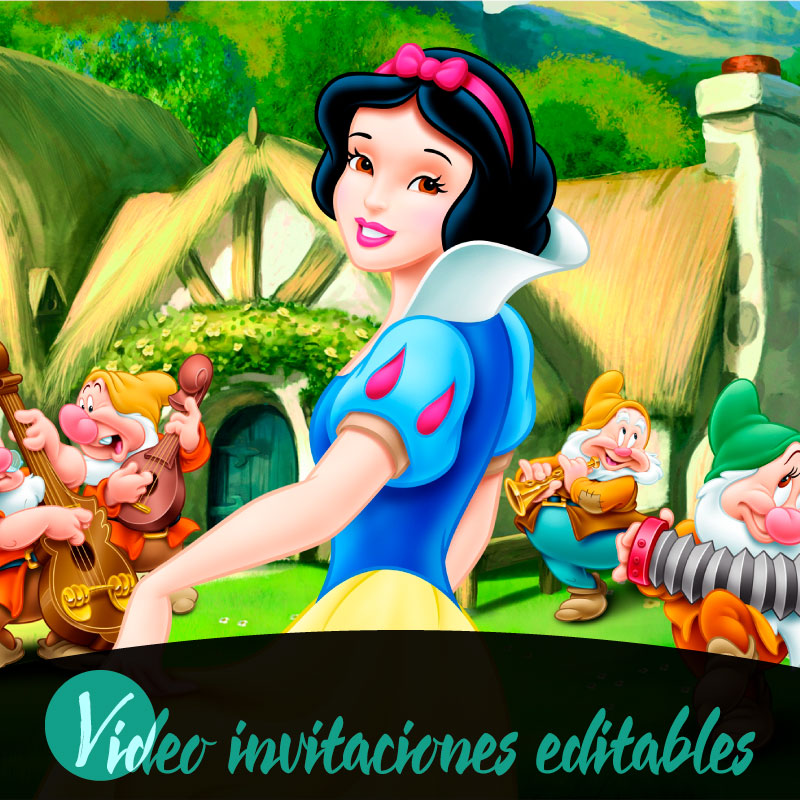 Video invitación de Blancanieves gratis