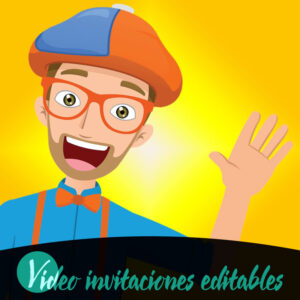 Video invitación de Blippi gratis