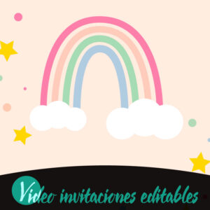 Video invitación de Arcoiris gratis